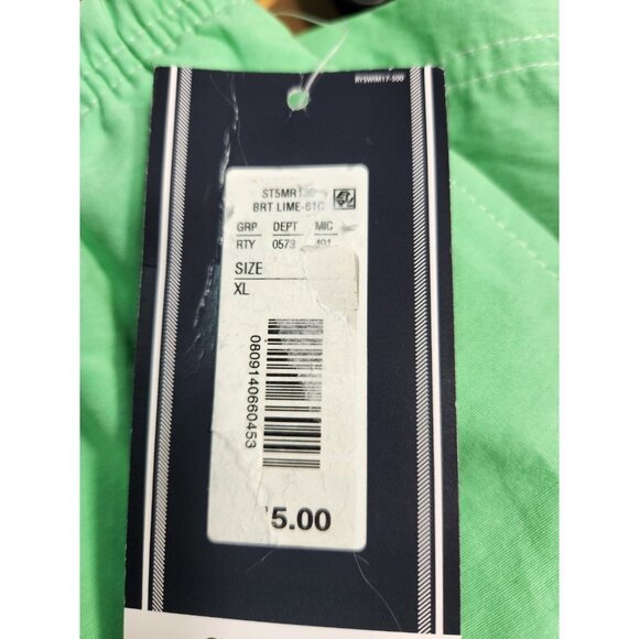 Roundtree & Yorke Mens  Size XL Lime Green  Trunks Lined Swim Shorts NWT --24 - Picture 5 of 8